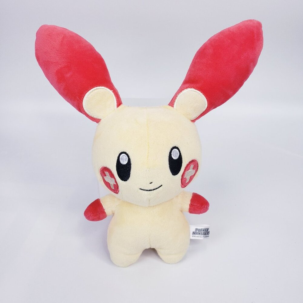 Sanei Nintendo Pokemon Pocket Monster SI706-014- Plusle Stuffed Plush Approx 9"